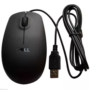 Dell 09rrc7 Wired USB 3-Button Optical Mouse - Black Ms111 Free Shipping - Picture 1 of 9