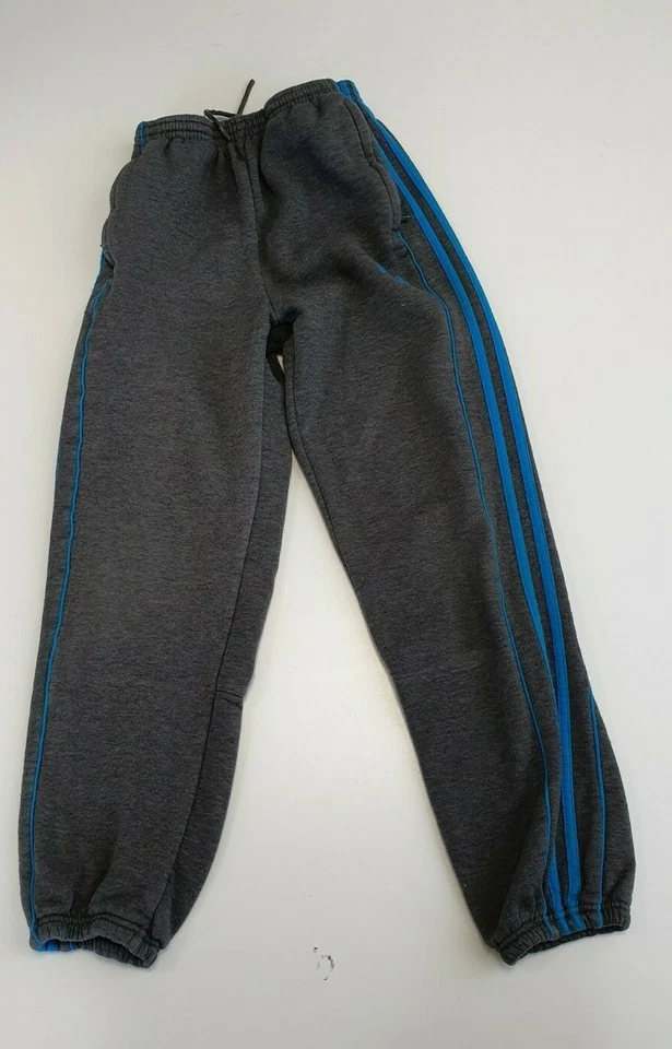 O550 BOYS LONSDALE GREY BLUE TRIM DRAWSTRING TRACKSUIT BOTTOMS UK 11-12 YEARS - Image 1 of 3