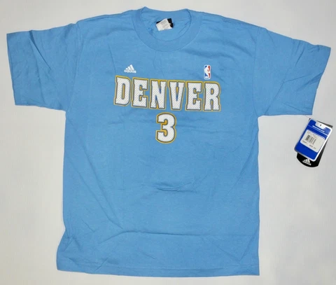 NBA Denver Nuggets #3 Iverson YOUTH size Blue Color adidas T-shirt Cover