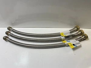Lot Of (3) SharkBite Max 3/4" x 1" FIP x 24" Braided Stainless Hose UR3086FX24 - Picture 1 of 6