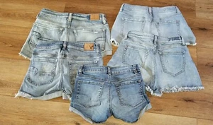 5 Womens Denim Jean Short Shorts American Eagle Victoria Secret Sexy Summer - Picture 1 of 12