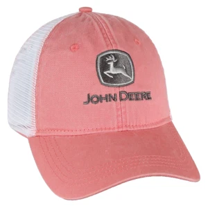 LP84011 - John Deere Logo Pink and White Mesh Back Cap - Bild 1 von 1