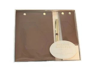 Eccolo World Traveler Georgia Deluxe Notepad Gift Set 2 Notepads Gold Pen - Picture 1 of 7