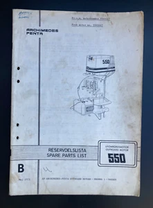 Archimedes Penta 550 Outboard Motor Spare Parts List Manual - Foto 1 di 3