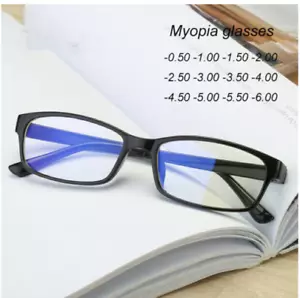 Anti-blaue leichte kurzsichtige Kurzsichtigkeitsbrille für Männer Frauen kleine Gestellbrille - Bild 1 von 32