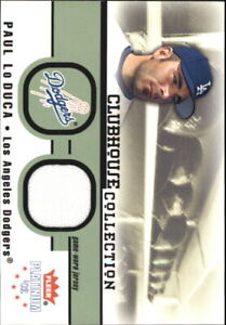 2002 Fleer Platinum Clubhouse Memorabilia Baseball Card #21 Paul LoDuca Jsy/1000