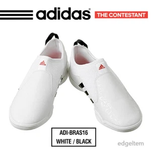 Adidas The Contestant Taekwondo Shoes White / Black ADI-BRAS16 ADITBR01 TKD WT - Picture 1 of 5