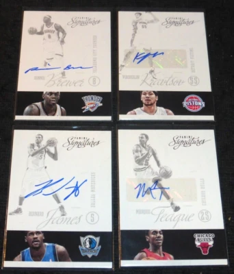 (15) 2012-13 PANINI SIGNATURES AUTO SIGNED LOT AUTOGRAPH VETS/ROOKIE+DIE-CUT - Image 1 of 4