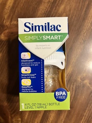 Similac - Botella Simply Smart 4 fl oz - Pezón Nivel 1 - Transparente - SIN BPA (Nuevo) Foto 1 de 4