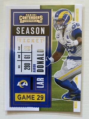 2020 Panini Contenders NFL Season Ticket #53 Aaron Donald Los Angeles Rams - Image 1 of 2