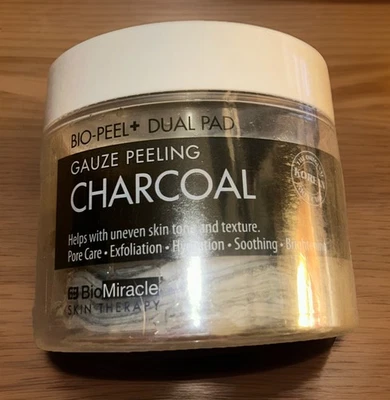 BioMiracle/Bio-Pure SKIN THERAPY 30 Gauze Peeling Charcoal Dual Pads-New - Image 1 of 3