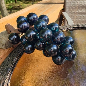 MCM Lucite große Traube Traube in Rarität tiefblau auf Treibholz ~ 1,5" Trauben - Bild 1 von 6
