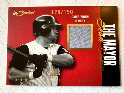 Fleer Sean Casey 2004 tarjeta camiseta usada en juegos reliquia #/150 lámina de oro rojos Mayor SP Foto 1 de 2