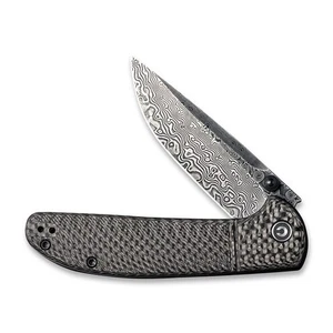 Civivi Knives Badlands Vagabond C2019DS-1 Damascus Steel Twill Carbon Fiber - Picture 1 of 7
