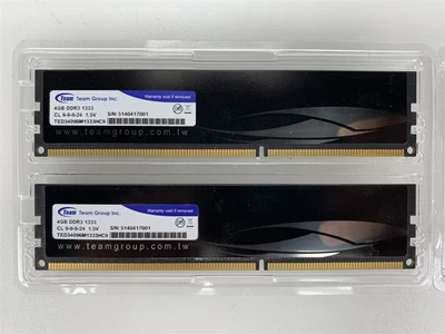 Team Group 8GB Kit 2x 4GB DDR3 1333MHZ TED34096M1333HC9 1.5V DIMM PC RAM 240P - Image 1 of 2