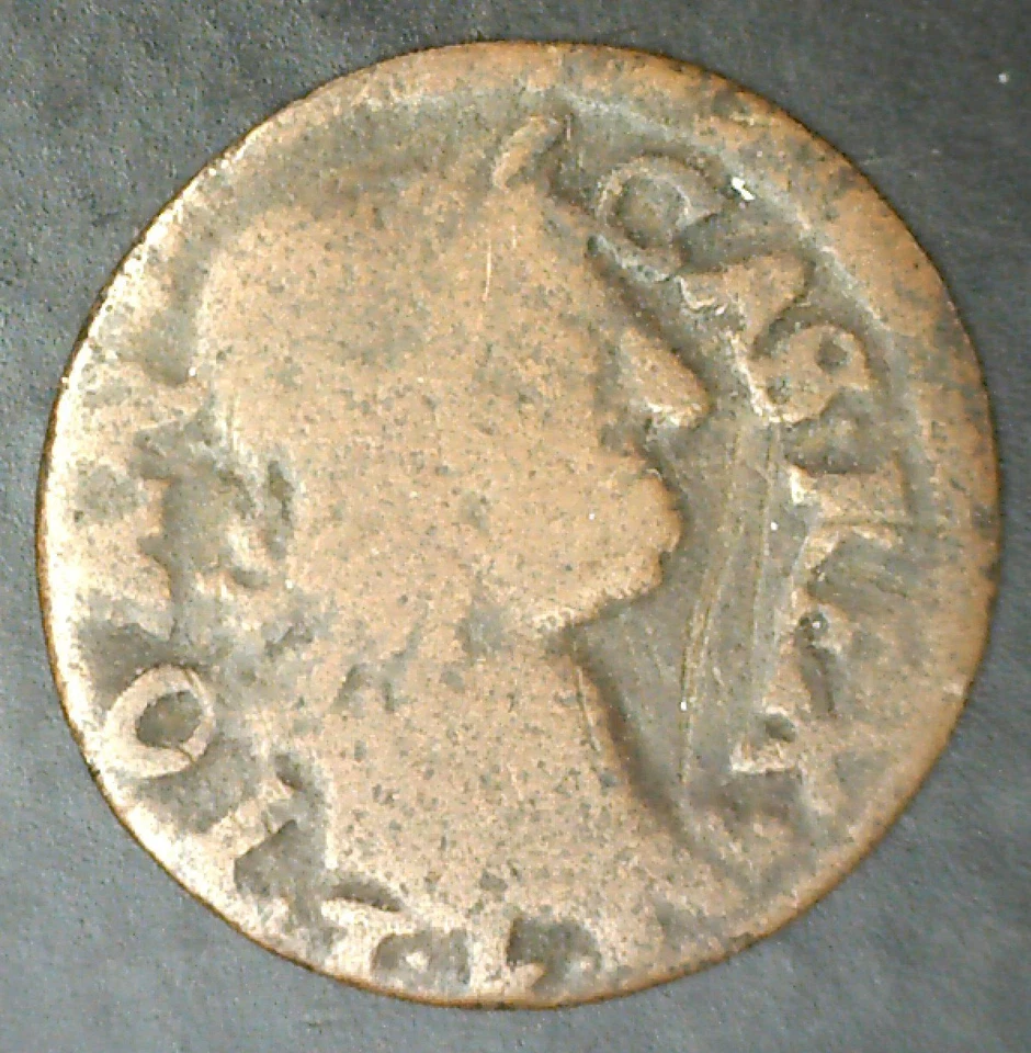 1665 Poland Solidus Medieval Small Copper Coin Johann Casimir / Crowned Eagle - Image 1 of 2