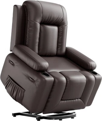 Power Lift Recliner Chair with Massage & Heat, 3 Positions, Side Pocket, Colors - Image 1 of 4