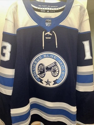 Adidas Columbus Blue jackets 3rd Jersey Atkinson Size 54 - Image 1 of 4