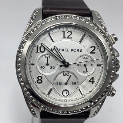 Michael Kors Blair MK 5165 Women's Brown Leather White  Dial Quartz Watch 110905 - Image 1 of 4