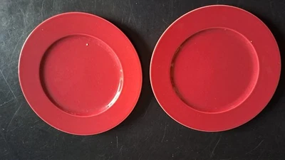 2 x Pagnossin Teller weinrot rot runde große Essteller dunkelrot 27 cm - Bild 1 von 4