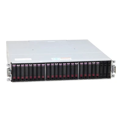 HP StorageWorks P2000 2x AW592B SAS 6Gb/s Red. PSU 24x SFF Disk Array - Bild 1 von 4