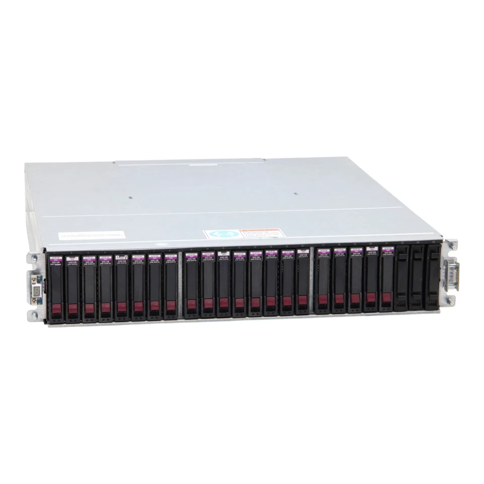 HP StorageWorks P2000 2x AW592B SAS 6Gb/s Red. PSU 24x SFF Disk Array - Bild 1 von 4