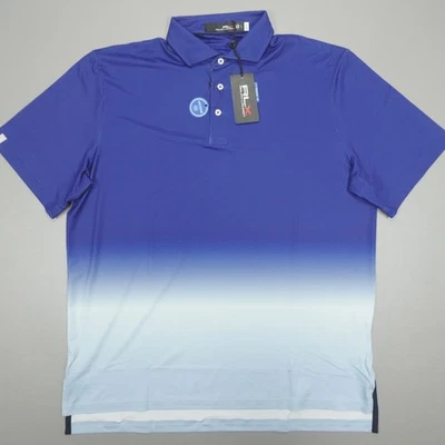 Рубашка поло для гольфа мужская RLX Ralph Lauren размер L функциональная синяя впитывающая влагу Ombré - Изображение 1 из 4