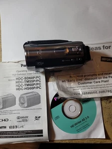 Panasonic HDC-SD60 HD Camera Camcorder  60GB HDD W LCD  1920X 1080 res. No Cords - Picture 1 of 5