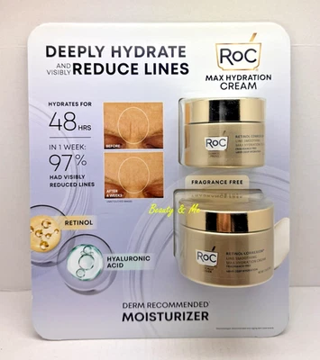 RoC Deeply Hydrate & Reduce Lines Max Hydration Cream Moisturizer 1.7oz & 3.4oz - Image 1 of 2