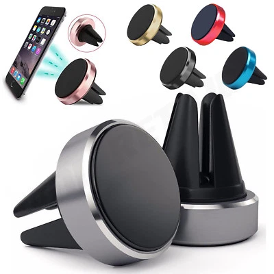 New Magnetic Car Phone Holder Air Vent Phone Mount 360 For iPHONE 6 7 8 9 X Plus - Image 1 of 2