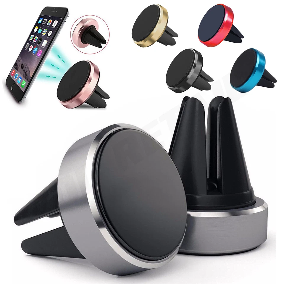 New Magnetic Car Phone Holder Air Vent Phone Mount 360 For iPHONE 6 7 8 9 X Plus - Image 1 of 2