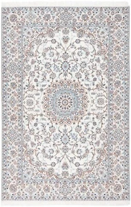 Nain 6La Avec Soie Tapis Persan Fait Main 232x154Cm - Orient, Tapis, Beige - Imagen 1 de 10