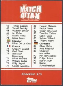 TOPPS MATCH ATTAX WORLD CUP 2006 - LISTA DE VERIFICACIÓN 2-66-130 - SIN MARCA - Imagen 1 de 2