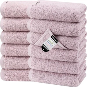 Contemporary 12-Piece Cotton Hand Towel Set - Soft, Absorbent & Machine Washable - Picture 1 of 11