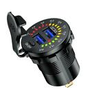 Qc3.0 Dual Usb Car Charger Waterproof With Led Voltmeter On Off Switch12v/24V