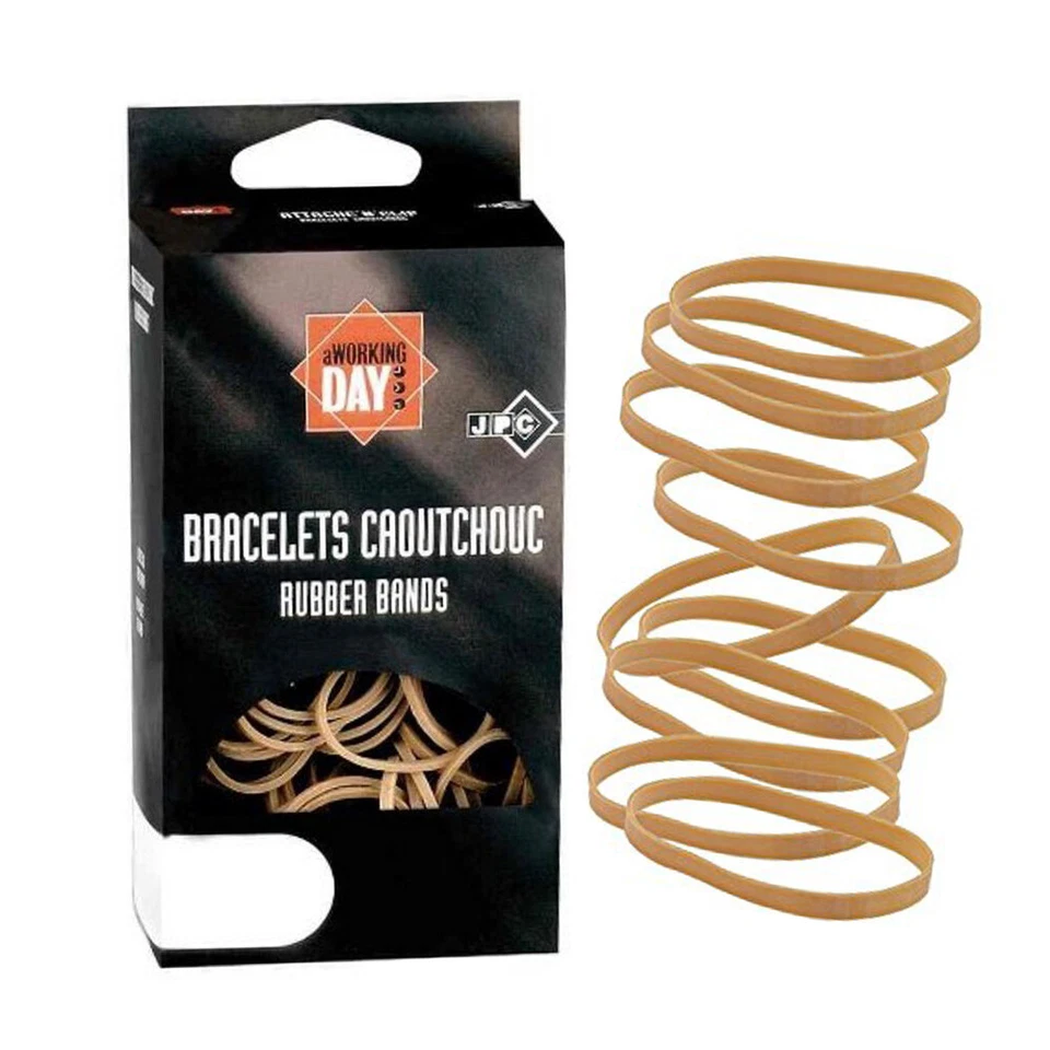 JPC Gummibänder im Karton natur 90x6mm 100g Gummiringe Ø60mm Haushaltsgummis