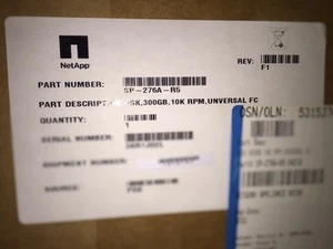 NEW X276A NetApp 300GB 10K RPM Hard Drive for DS14MK4 DS14MK2 DS14 MK2 MK4 - Picture 1 of 1