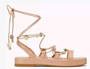 Sandalias para mujer Kate Spade New York con tiras florales color tostado talla 8 - Imagen 1 de 12
