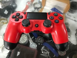 SONY PLAYSTATION 4 WIRELESS CONTROLLER IN RED - READ DESCRIPTION - Picture 1 of 20