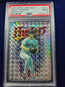 ๐ 1997 Finest Silver Embossed Refractor #110 Randy Johnson PSA 9 POP 4 - Picture 1 of 2