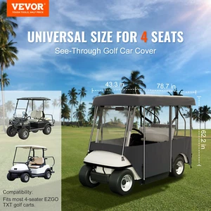 Golf Cart Enclosure - Premium 4-Person Golf Cart Cover for EZGO, Club Car, Yamah - Picture 1 of 21
