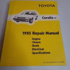 Toyota Corolla FF 1985 Service Repair Shop Manual OEM Engine, Body, Electrical - Picture 1 of 11