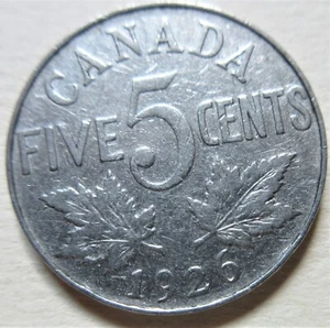 1926 Canada Five Cents Coin. Semi Key Near 6 Nickel 5 Cents 5c - Picture 1 of 2