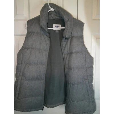 Old Navy Puffer Vest Sleeveless Padded Quilted Gray Casual XL - Image 1 of 3