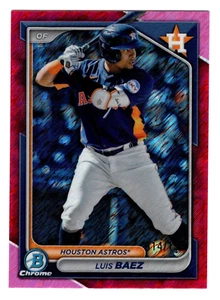 Luis Baez 2024 Bowman Chrome Prospect Fucsia Shimmer Refractor 14/199 Astros - Imagen 1 de 2