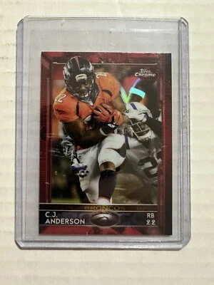 2015 Topps Chrome Mini CJ Anderson Red Refractor  /5 - Image 1 of 2