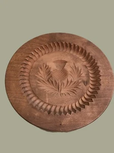 Vintage Scottish thistle 8 inch carved wood mold - Picture 1 of 4
