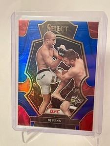 2023 PANINI SELECT UFC #/199 BLUE PRIZM PREMIER PARALLEL #145 BJ PENN