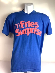 Rare Vintage McDonald’s "Fries Surprise" Tee Shirt Puffy Letter SS Size L - Bild 1 von 4
