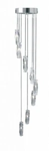 Searchlight 888-8 Sculptured glass 8 ceiling light, chrome, K9 glass - Picture 1 of 1